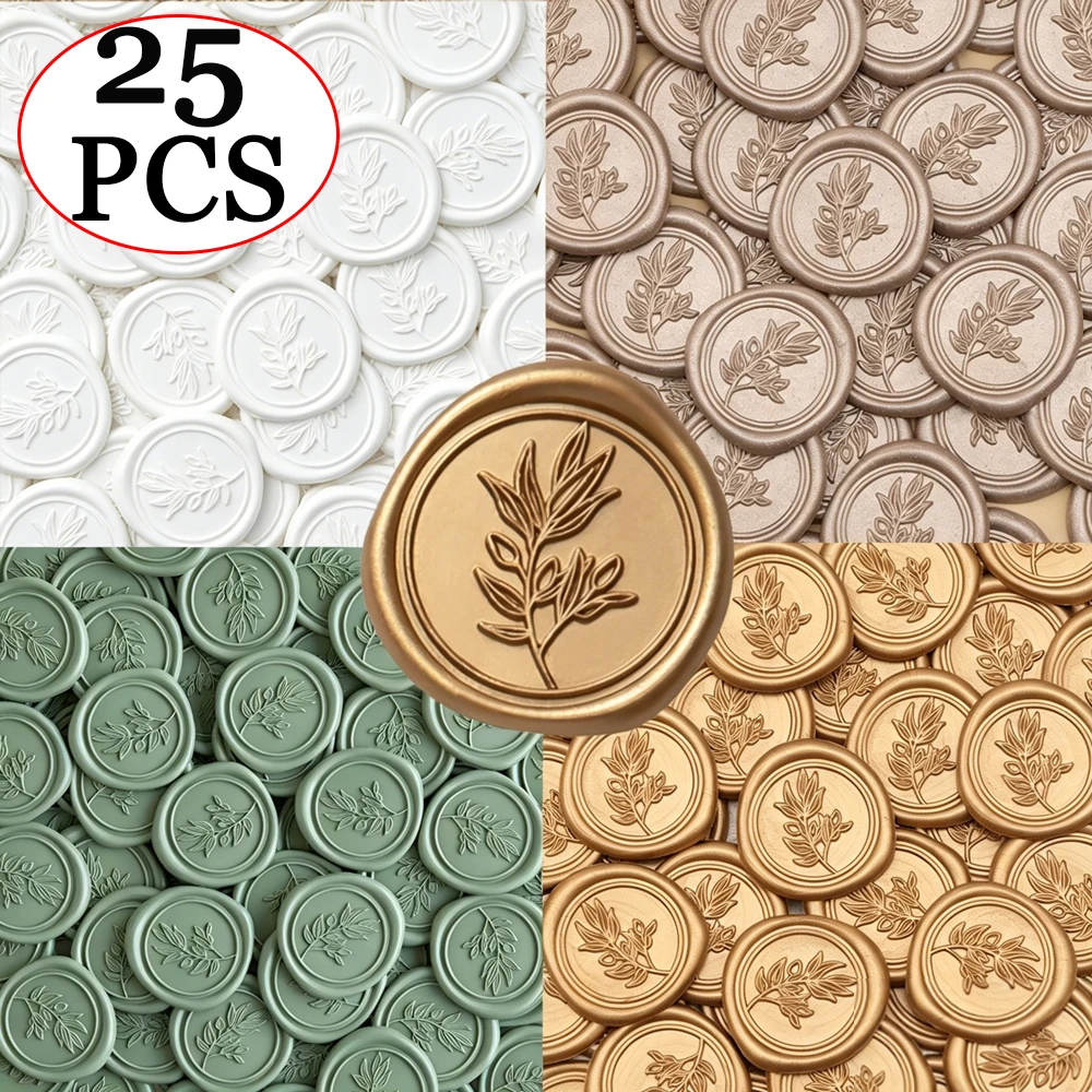 25pcs/set Olive Branches Leafy - Wax Seal Stamp Set review and price