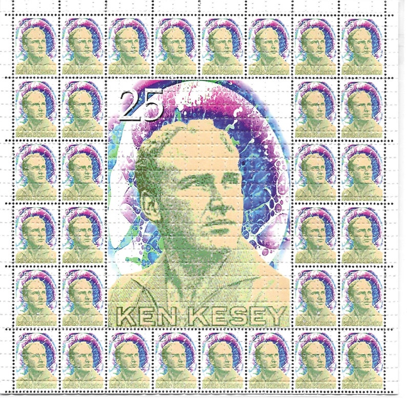 Kesey Stamps Psychedelic LSD A - Ink Blotter Paper review and price
