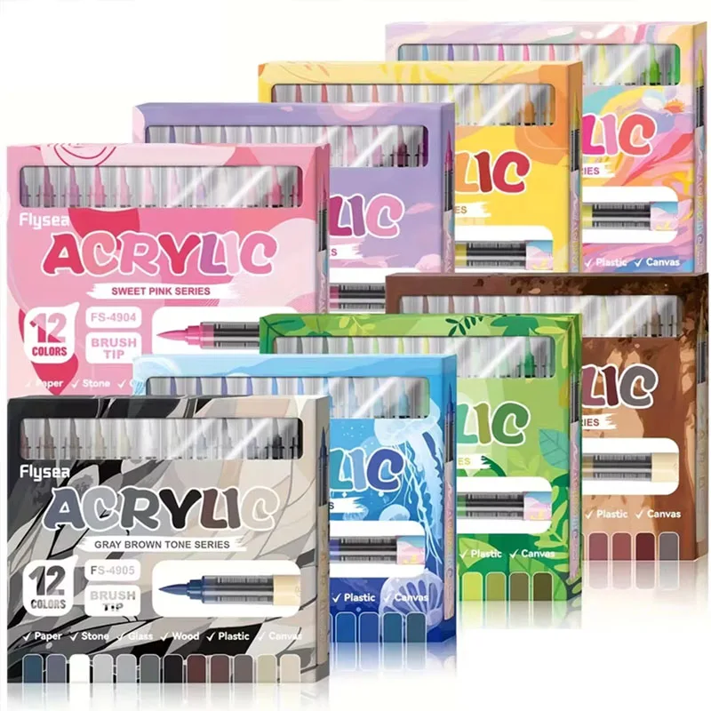 12 Colors Acrylic Markers Soft - Copic Marker Sketch review and price